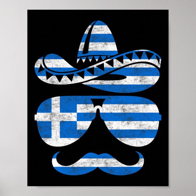 Grekiska Påsk Sungles Cinco De Mayo Mexican Kids B Poster (Framsidan)