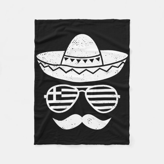 Grekiska påsk Sungles Cinco De Mayo mexikanska bar Fleecefilt (Framsidan)