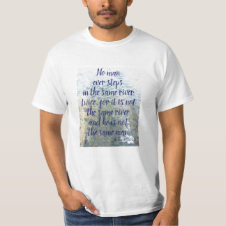 Grekiska Philosopher Heraclitus River Quote T Shirt