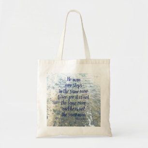 Grekiska Philosopher Heraclitus River Quote Tygkasse