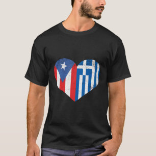 Grekiska Puerto Rican Flagga Kärlek Grekland Puert T Shirt