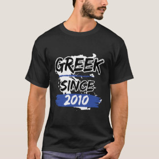 Grekiska sedan 2010 grekiska Karta T Shirt