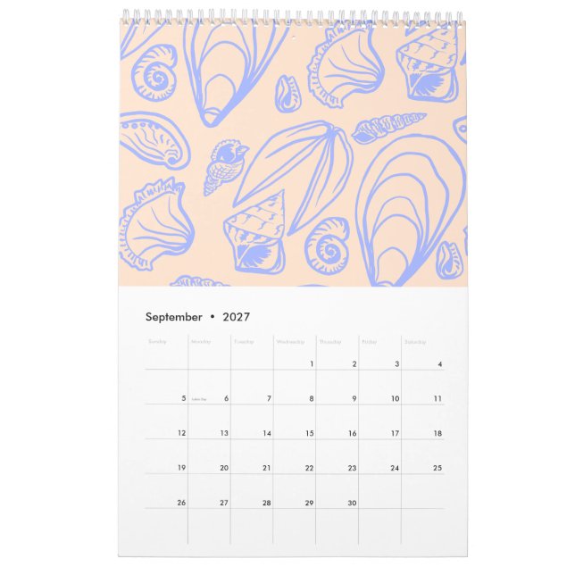 Grekiska sommar mönster & scener kökskalender kalender (Sep 2027)