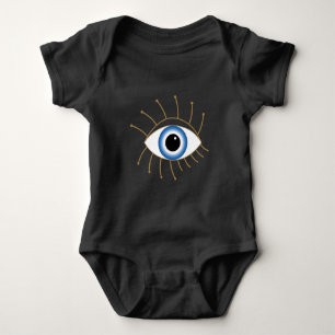 Grekiska städet Öga med blåvita Guld T Shirt