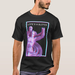 Grekiska statue Aesthetic Vaporwave Glitch T Shirt