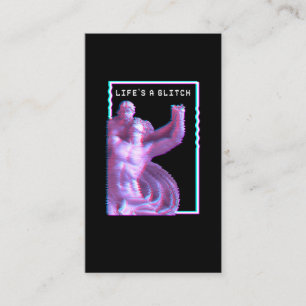 Grekiska statue Aesthetic Vaporwave Glitch Visitkort