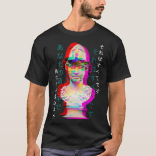 Grekiska statyn Glitch Aesthetic Vaporwave T Shirt