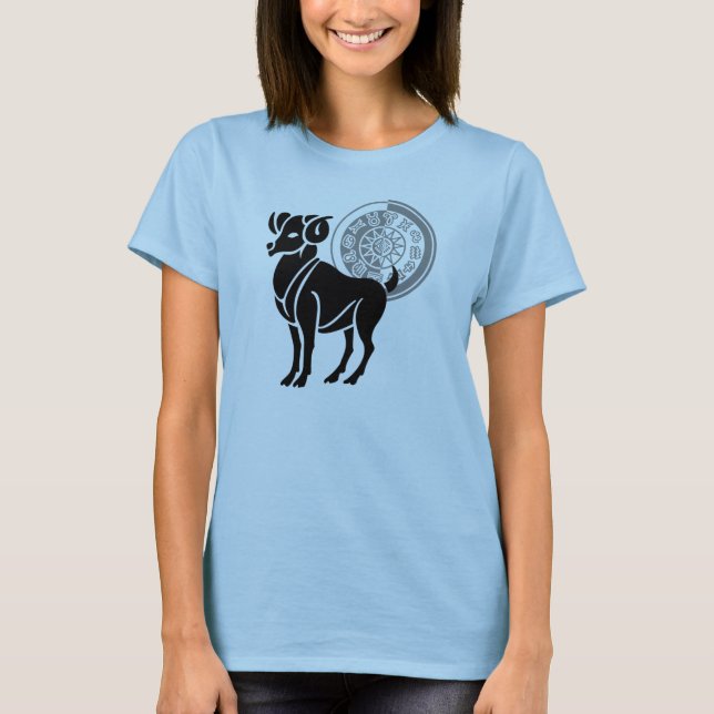 Grekiska stil Aries Ram T Shirt (Framsida)
