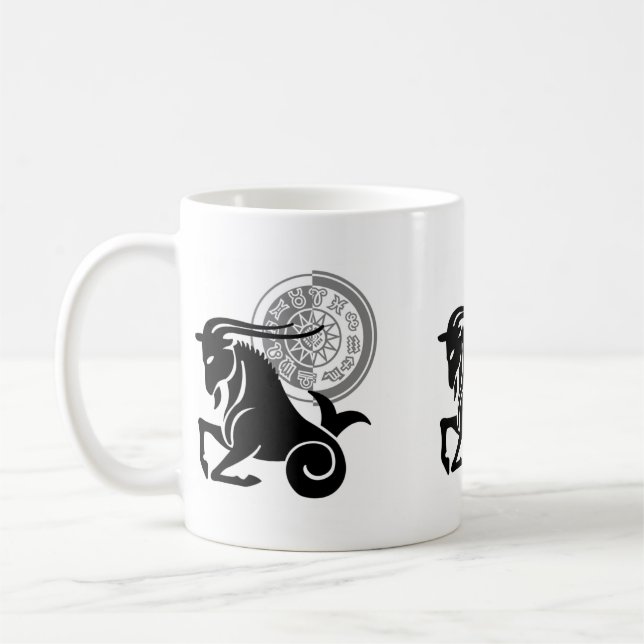 Grekiska stil Capricorn Sea-getbilder Kaffemugg (Vänster)