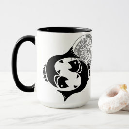 Grekiska stil Pisses with Fish Zodiac Chart Mugg