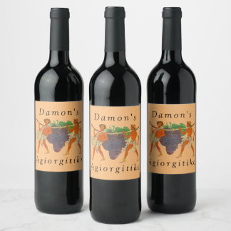 Grekiska Stil Premium Grape Vin Agiorgitiko-etiket Vinflaska Etikett