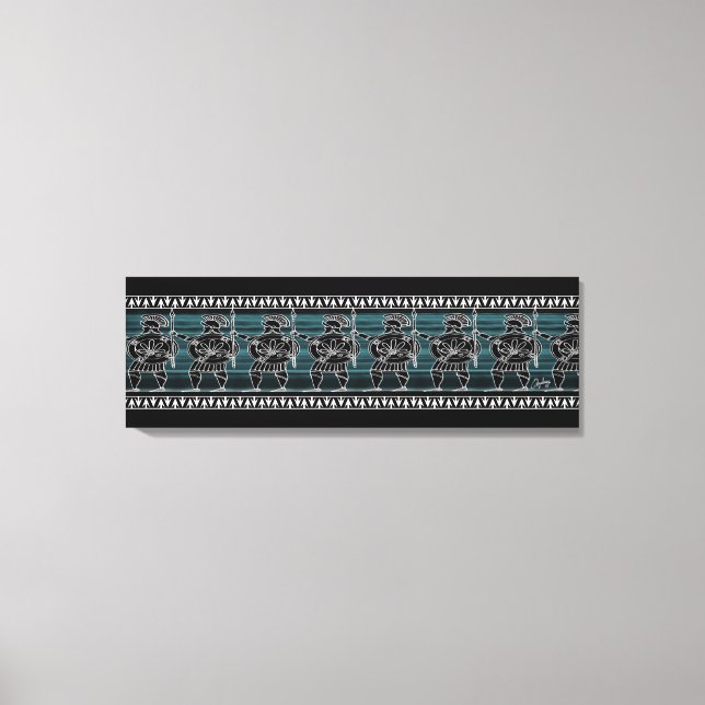 Grekiska Svarta Figur-gardet Canvastryck (Framsida)