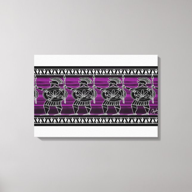 Grekiska Svarta Figur-gardet Canvastryck (Framsida)