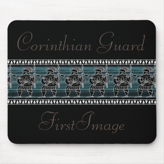 Grekiska Svarta Figur-gardet Musmatta (Framsidan)
