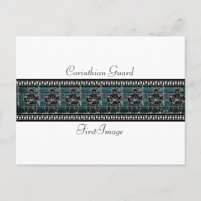 Grekiska Svarta Figur-gardet Vykort (Framsida)