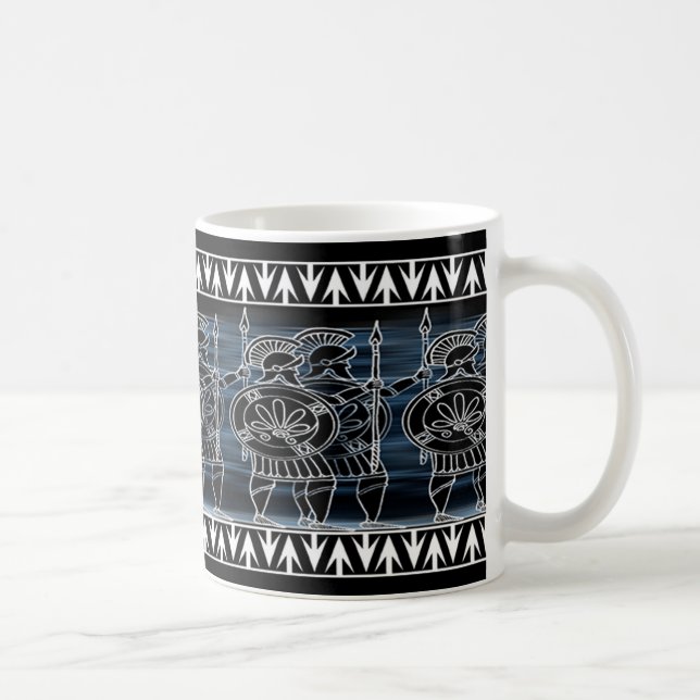 Grekiska Svarta Figur-trupper Kaffemugg (Höger)