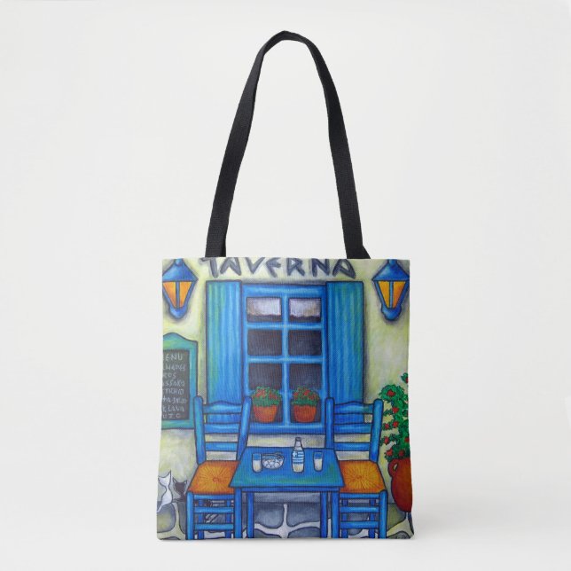 Grekiska Taverna Bag by Lisa Lorenz Tygkasse (Framsida)