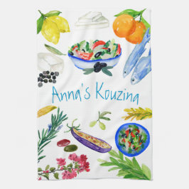 Grekiska Taverna Kitchen Towel Kökshandduk
