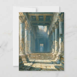 Grekiska Temple Ruins Anteckningskort