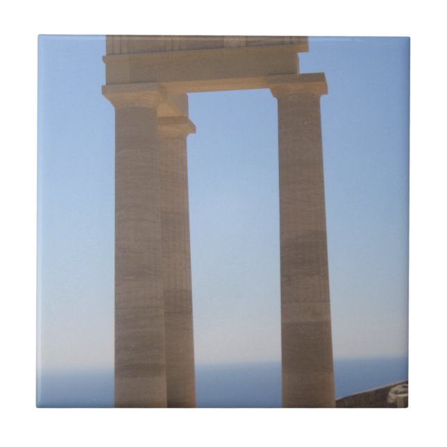 Grekiska templet Ceramic Tile Kakelplatta (Framsidan)