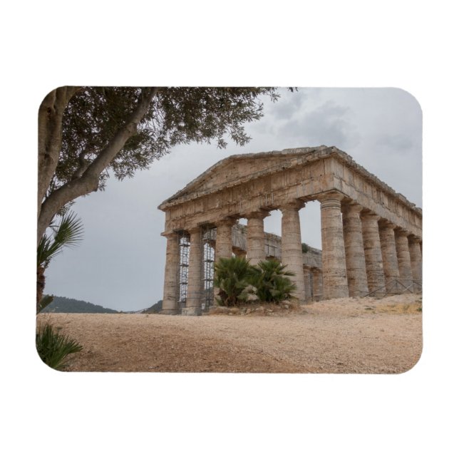 Grekiska templet i Segesta, Sicilien Magnet (Horisontell)