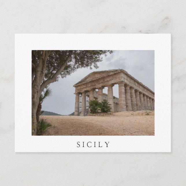 Grekiska templet i Segesta, Sicilien Vykort (Framsida)
