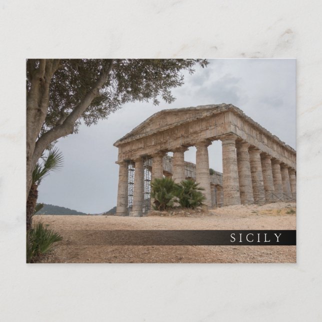 Grekiska templet i Segesta, Sicilien Vykort (Framsida)