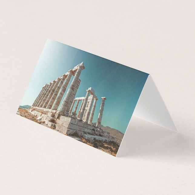 Grekiska templet Poseidon Kort (Framsida)