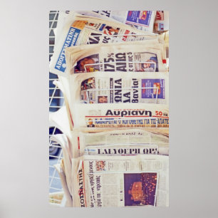 Grekiska tidningar poster