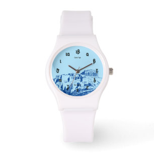 Grekiska Time - grekiska tal & parthenonen Armbandsur