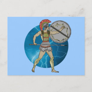 Grekiska Warrior Vykort