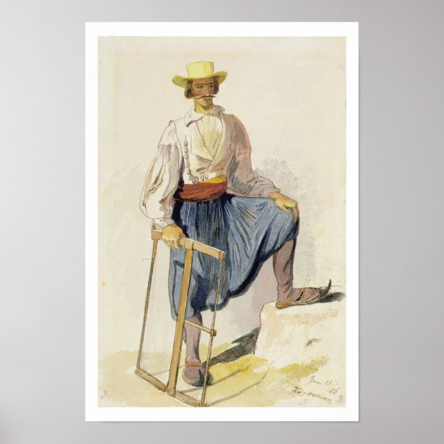 Grekiska Woodcutter, 13 juni 1856 (penna, bläck oc Poster (Framsidan)