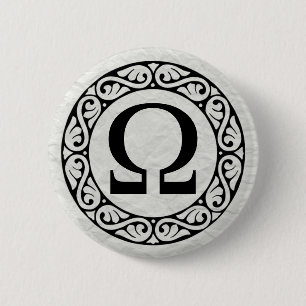 Grekiskt alfabetbrev Omega Knapp