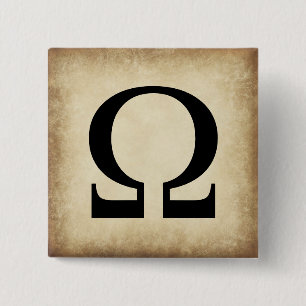 Grekiskt alfabetbrev Omega Knapp