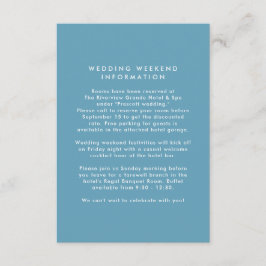 Grekiskt blå kakel ram enkel destination bröllop tilläggskort