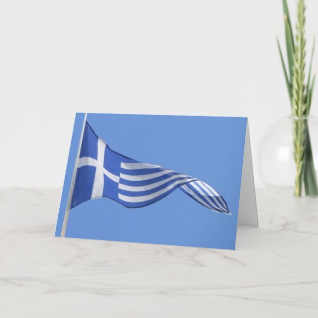 Grekiskt Flagga-kort Kort (Framsida)
