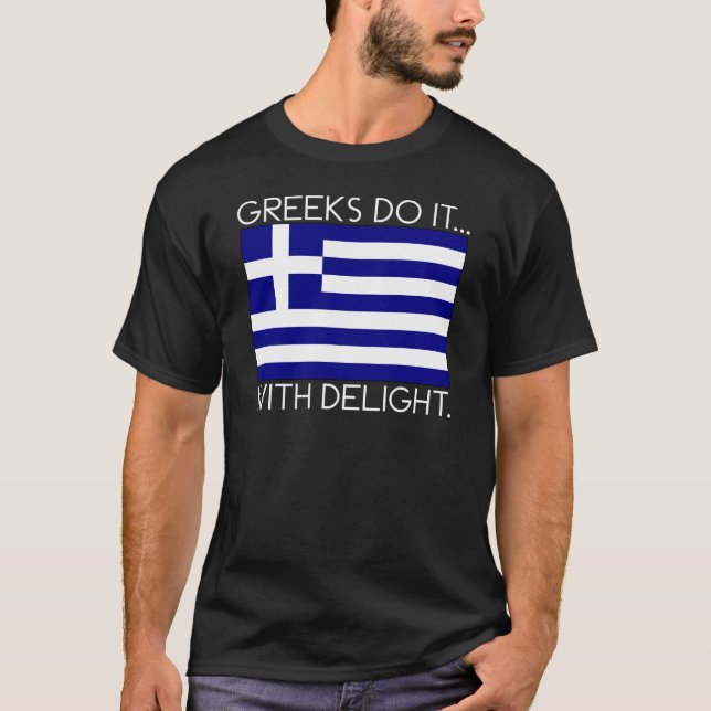 Grekiskt, gör det... med förtjusning tee (Framsida)