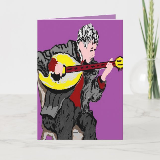 Grekiskt gratulationskort / Lycklig födelsedag - Χ Kort (Framsida)