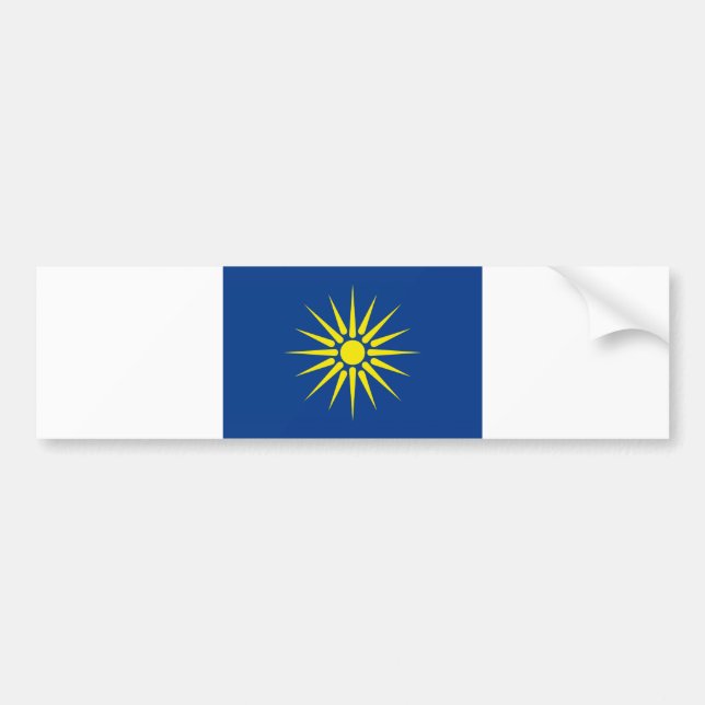 grekiskt greece för macedonia regionflagga land bildekal (Framsidan)