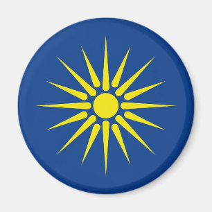 grekiskt greece för macedonia regionflagga land magnet