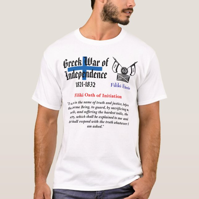 Grekiskt krig av självständighet tee shirt (Framsida)