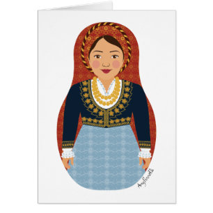 Grekiskt Matryoshka-kort OBS Kort
