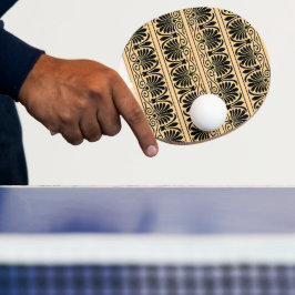 Grekiskt medelhavsarabesk Mönster Brun Pingisracket