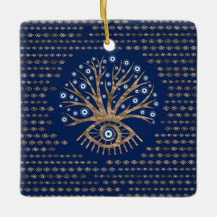 Grekiskt ögaträd - Mati Mataki - Matiasma Julgransprydnad Keramik