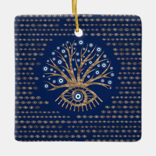 Grekiskt ögaträd - Mati Mataki - Matiasma Julgransprydnad Keramik (Framsida)