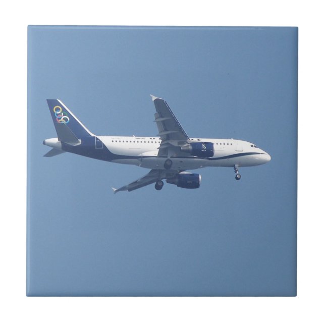 Grekiskt passagerarjetplan kakelplatta (Framsidan)