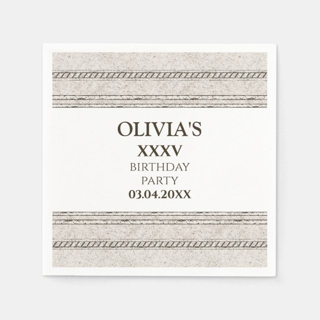 Grekiskt tema Pappersservett med sten element (Framsidan)