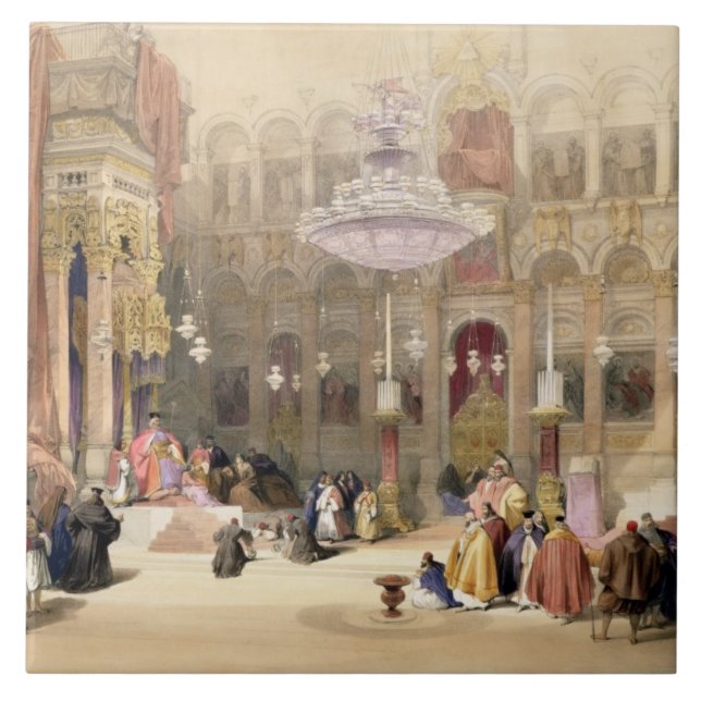 Grekkyrka av den heliga sepulchren, Jerusalem, Apr Kakelplatta (Framsidan)