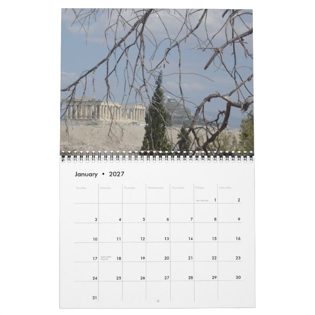 Grekland 2010 kalender (Jan 2027)