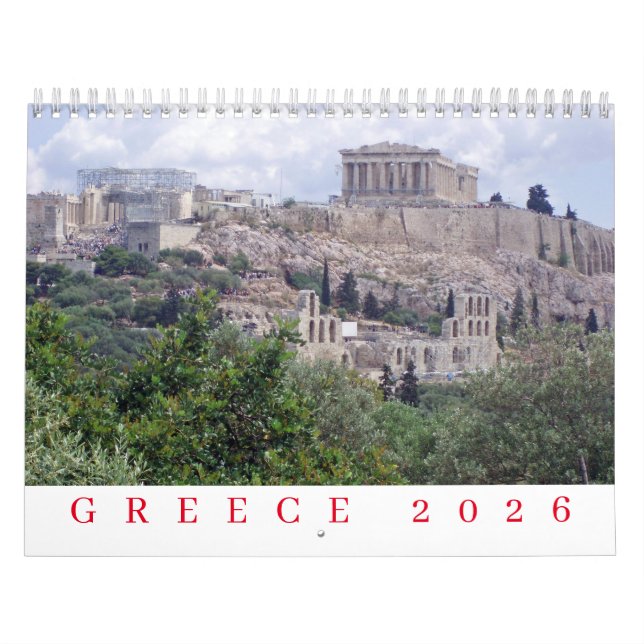 Grekland 2026-kalender kalender (Omslag)